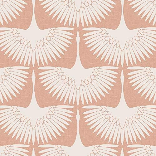 Tempaper Sahara Blush Feather Flock | Designer Removable Peel and Stick Wallpaper | Amazon (US)