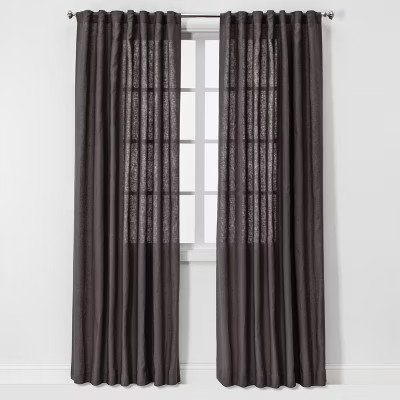 1pc Light Filtering Linen Curtain Panel - Threshold™ | Target