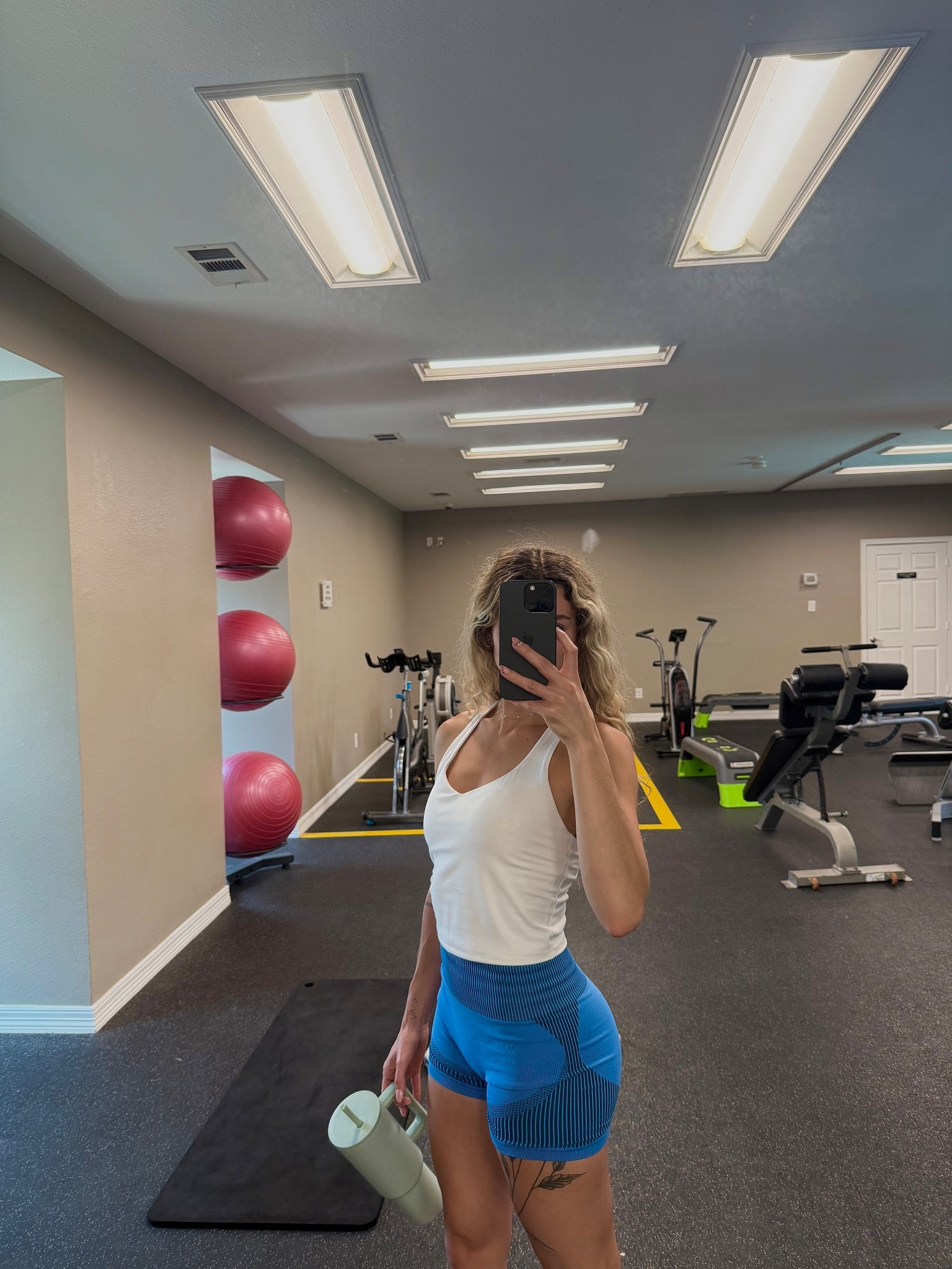 gym fit 
- bottoms small
- top xs 