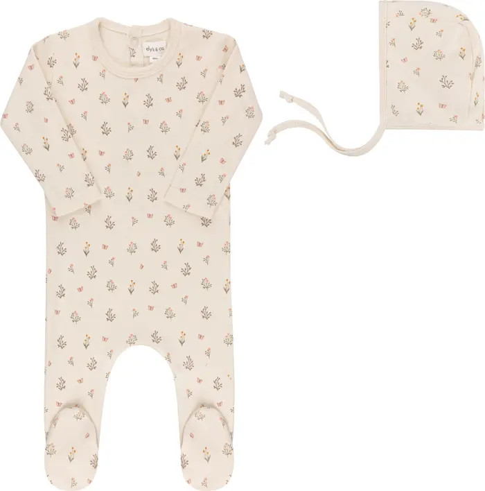 Garden Floral Print Collection - Footie + Bonnet | Nordstrom