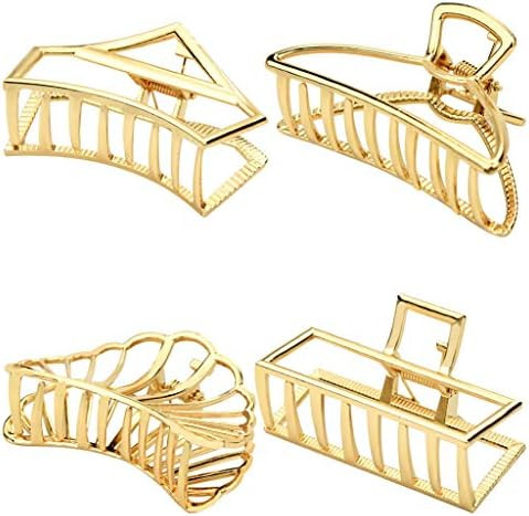 4 Pcs Metal Hair Claw Clips Large Hair Catch Barrette Jaw Clamp for Women Girls Non Slip Hair Cli... | Amazon (US)