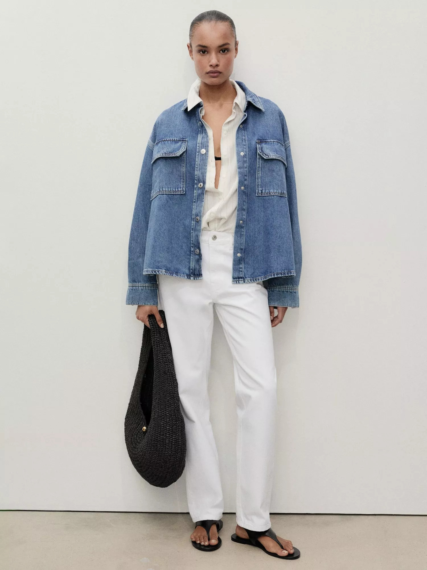 Mango Blanca Straight Fit Jeans, White | John Lewis (UK)