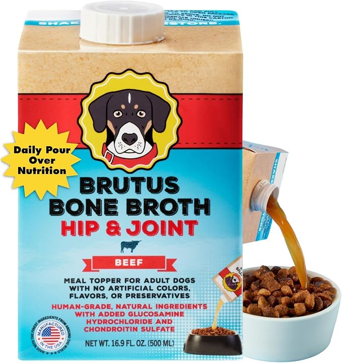 Brutus Broth Beef Bone Broth for Dogs - Meal Topper with Glucosamine & Chondroitin | Beef Bone Br... | Amazon (US)