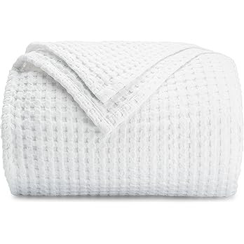 Comfy Cubs Waffle Blanket King, 247 cm x 229 cm - Lightweight & Breathable 100% Cotton Blanket - ... | Amazon (CA)