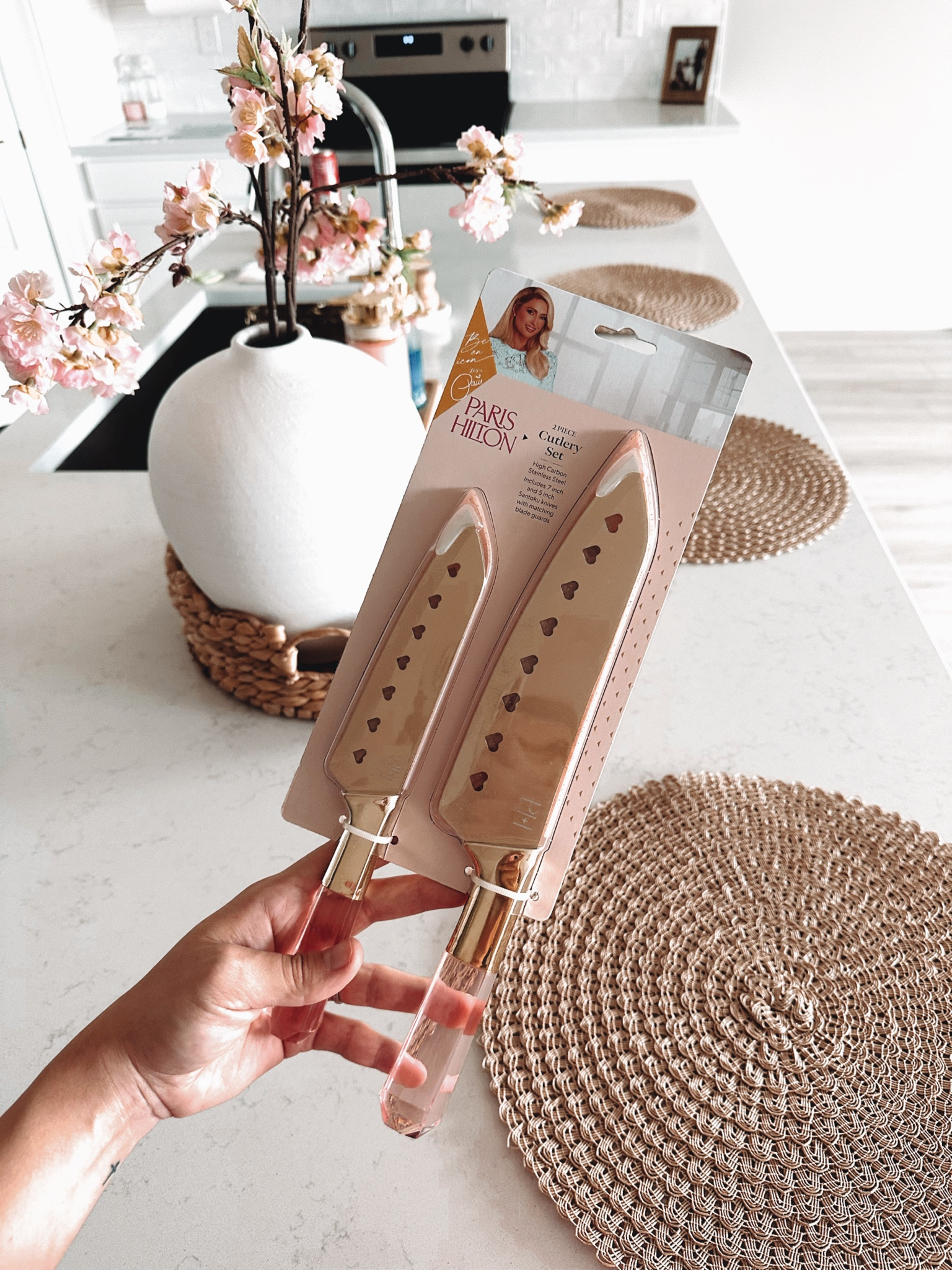 Snagged the new Paris Hilton 2 piece cutlery set from the store today!! Love the crystal handles & gold knife blades. Also, the cute heart details is just darling!!! 




Under $15, affordable knives, Gold knives, heart knife, Paris Hilton collection, stainless steel, Santoku knivess

#LTKHome #LTKFindsUnder50