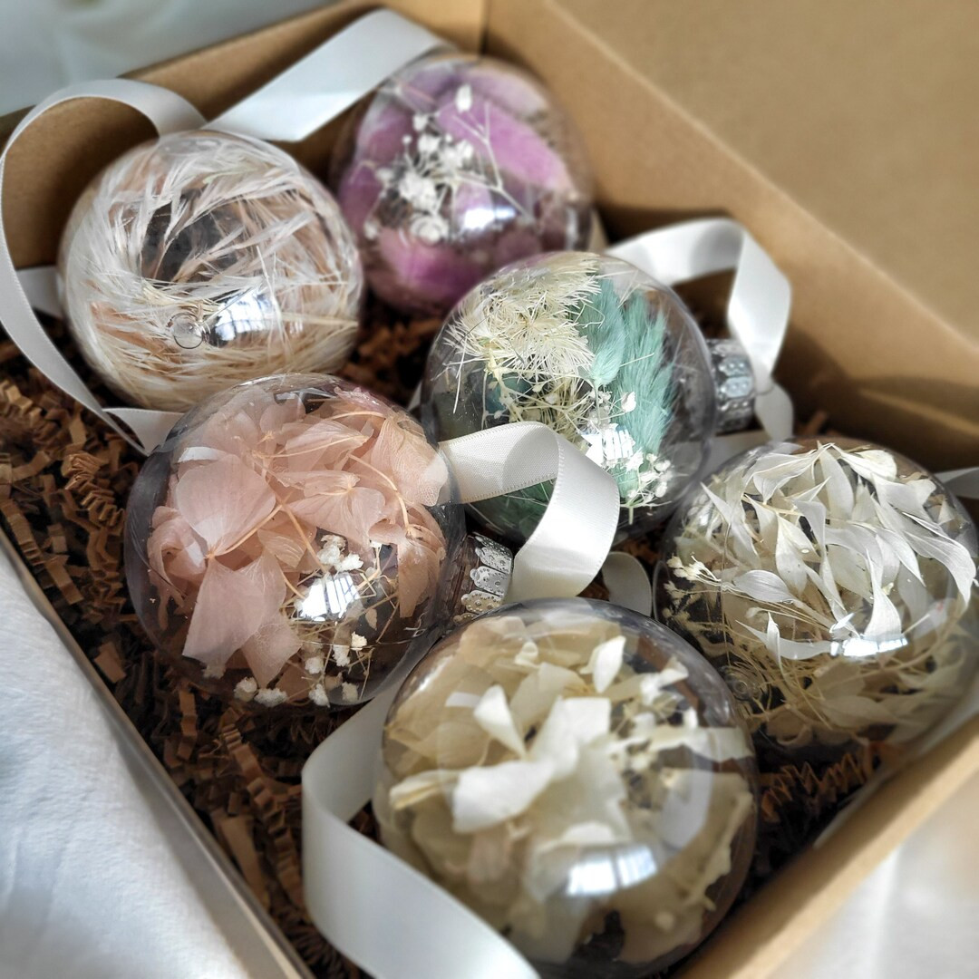 Dried Flower Ornaments, Christmas Tree Ornaments, Dried Floral Ornaments, Floral Bauble, Boho Orn... | Etsy (US)