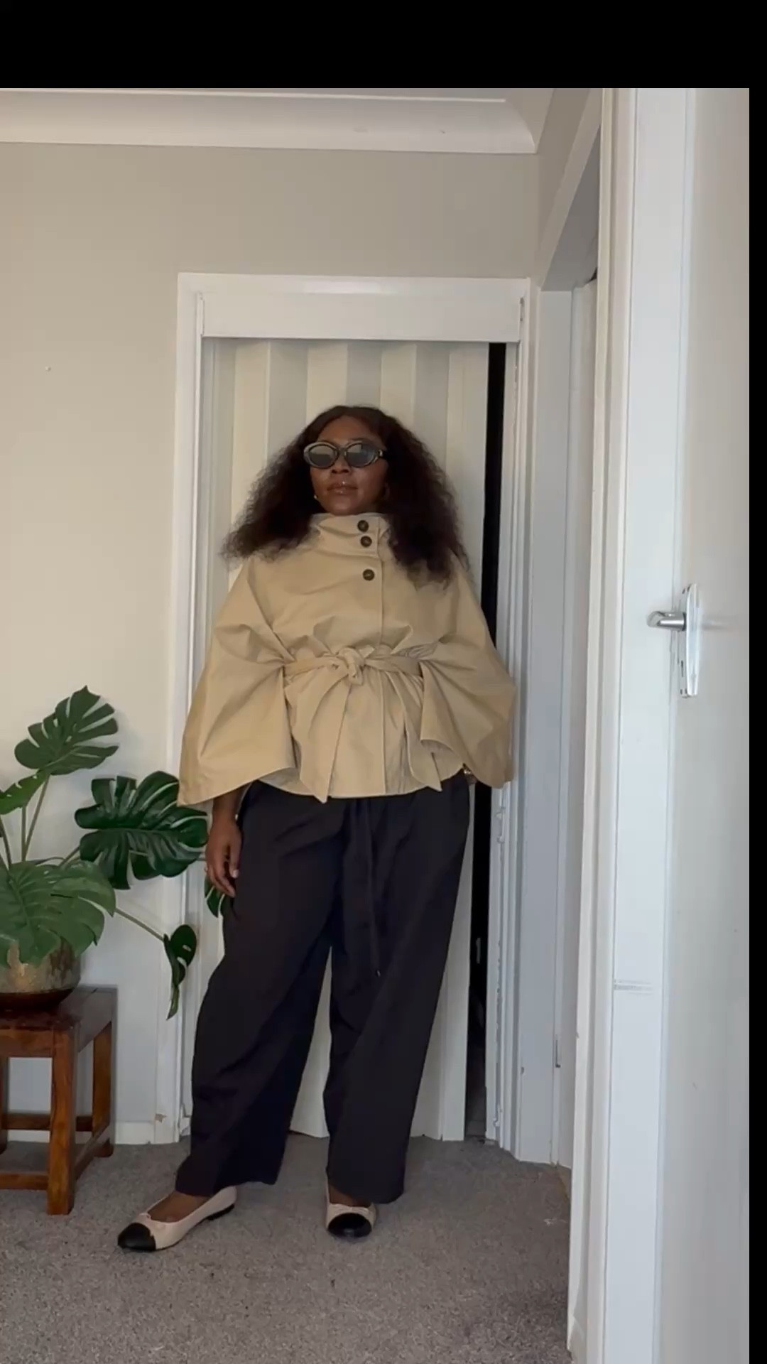 Balloon pants and belted short trench for spring outfit of the day. 

#LTKmidsize #LTKuk #LTKspring