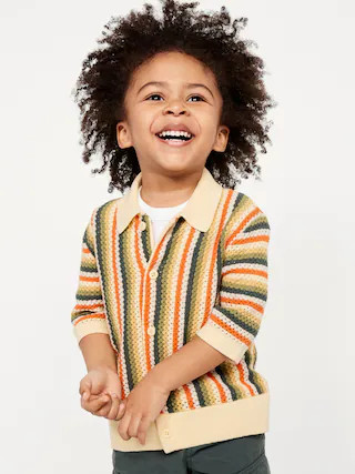 Loose Printed Sweater-Knit Shirt for Toddler Boys | Old Navy (CA)