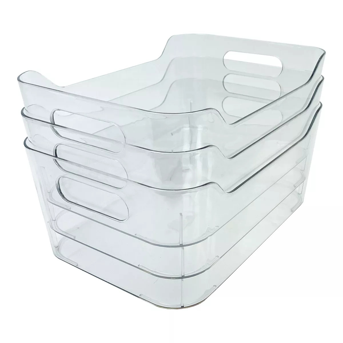Belle Maison 3-pc. Clear Plastic Organizer Bin Set | Kohl's