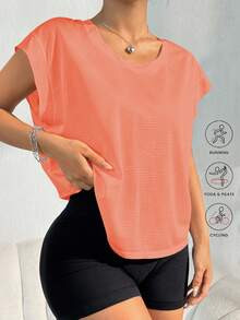 Sovereign Charm Loose Women's Yoga Outerwear Running Fitness Sports T-Shirt Tank Top Tops Women ... | SHEIN