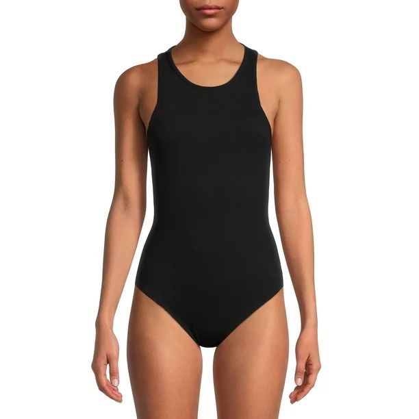 Time and Tru Women's Halter Rib Bodysuit - Walmart.com | Walmart (US)