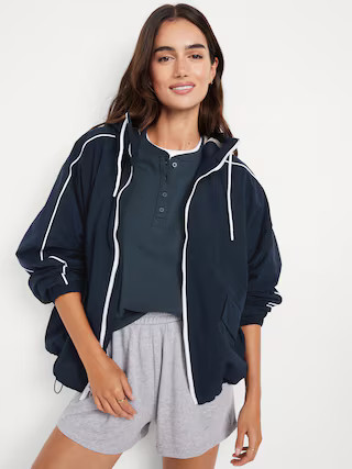 SoComfy Oversized Button-Front Sweatshirt | Old Navy (US)
