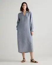 100% European Linen Popover Maxi Dress | Quince