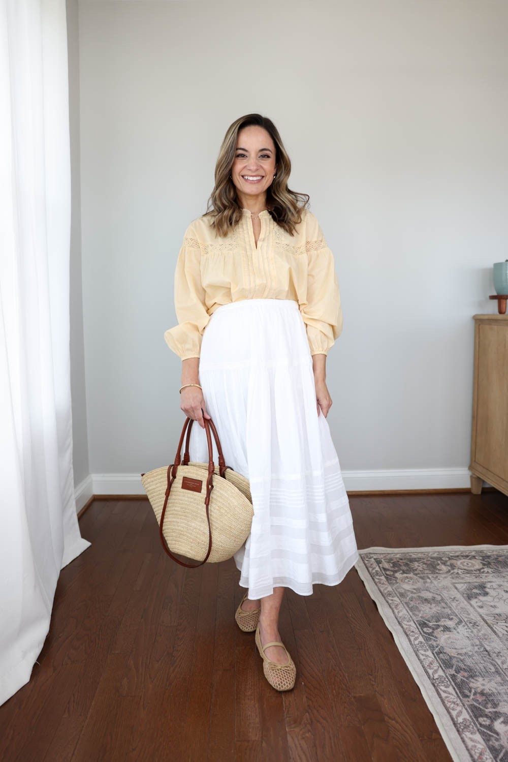 20% off this boho skirt at Abercrombie! It’s sold out in white (sharing so you can see the fit) but I’m eyeing the brown and white striped version that’s in stock! 

Skirt: petite xxs 
Top: petite xxs