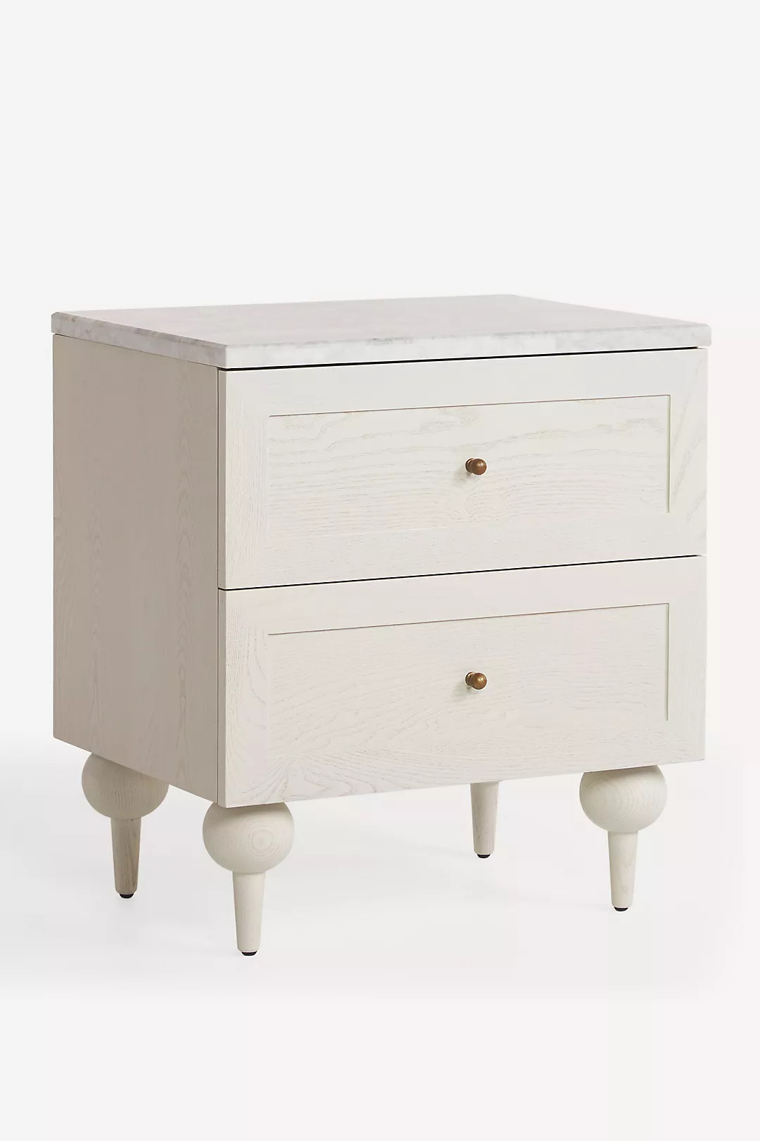 Fern Marble Top Two-Drawer Nightstand | Anthropologie (US)