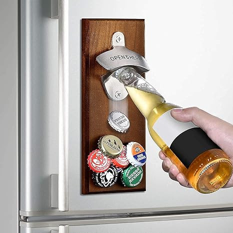 Amazon.com: Gifts for Men Dad, Wall Mounted Magnetic Beer Bottle Opener, Cool Christmas Day Gift ... | Amazon (US)
