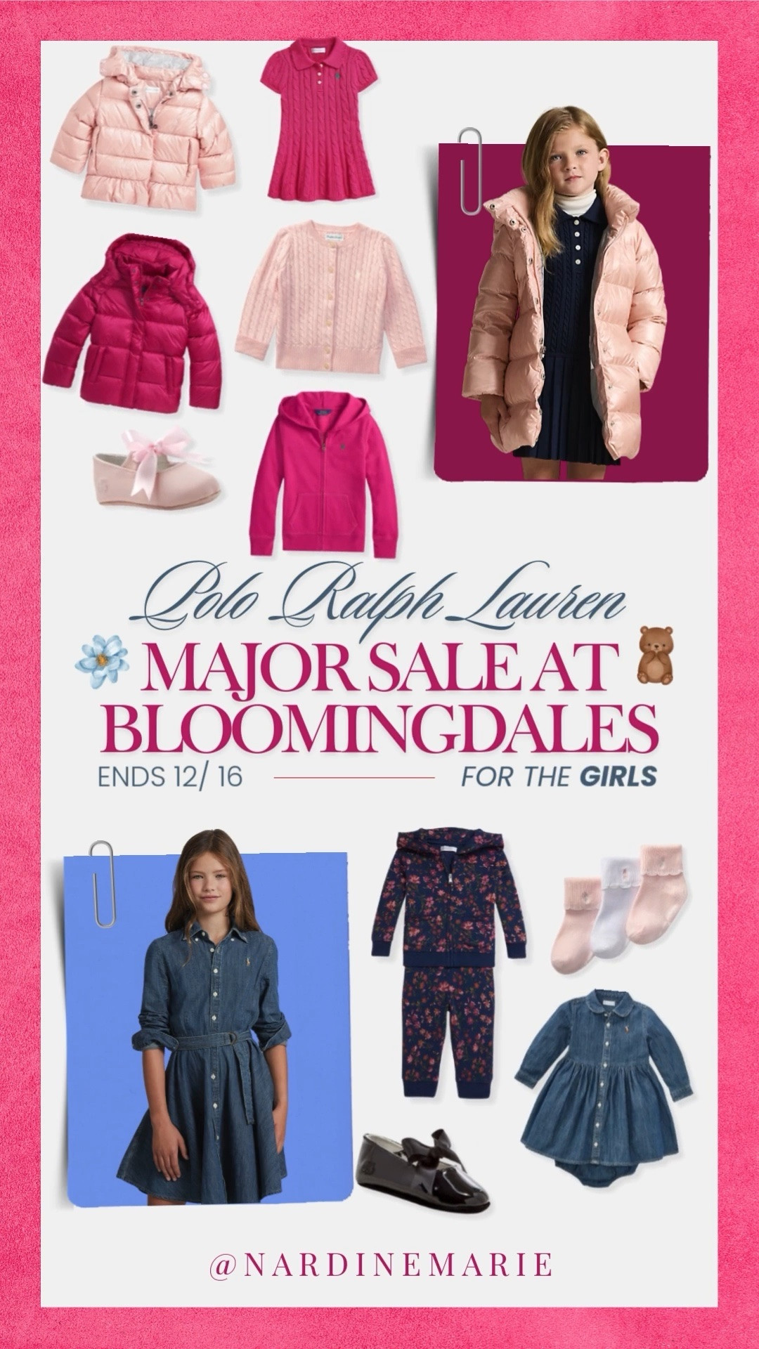 🚨 HUGE SALE ALERT 🚨
Polo Ralph Lauren is on major sale at Bloomingdales right now!
GET THOSE CHRISTMAS GIFTS IN !!!!
MY FAV FINDS FOR GIRLS - Perfect for everyday wear / school outfits / family outings!
SALE ENDS TOMORROW 12/16!

Polo Ralph Lauren girls, Nordstrom sale, kids designer sale, girls winter outfits, classic kids fashion, girls jackets, girls dresses, holiday kids outfits

#NordstromSale #PoloRalphLauren #KidsFashion #GirlsStyle #DesignerSale #NordstromFinds #LTKSale #ShopLTK #MomFinds #ClassicStyle

#LTKKids #LTKSaleAlert #LTKGiftGuide #LTKHoliday