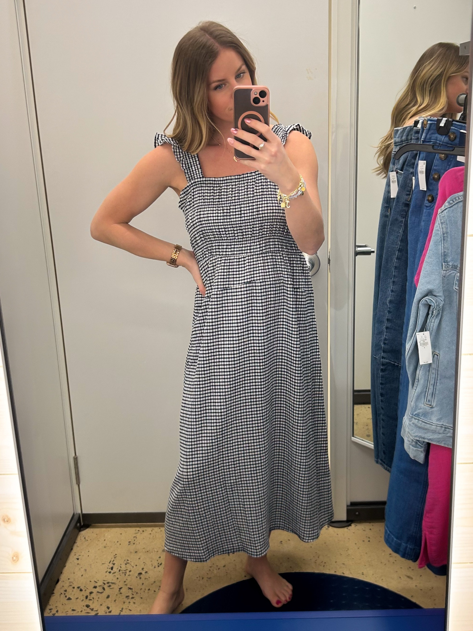 This dress is so adorable and comfortable! Currently on sale for 20% off! Love the little ruffle detail on the strap, elastic waist so it’s nice and comfortable. Available in a few different colors, petite, regular, and tall sizes. wearing size regular small and I am 5’5” for size reference.

#LTKSeasonal #LTKFindsUnder50 #LTKSaleAlert