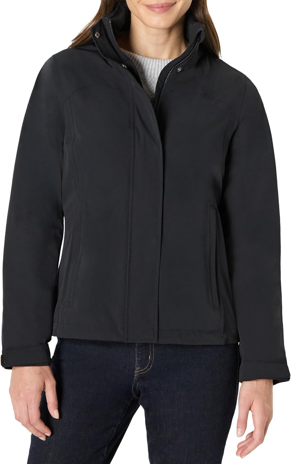 Amazon Essentials Women's Regular-Fit Lightweight Waterproof Long Hooded Rain Jacket | Amazon (US)