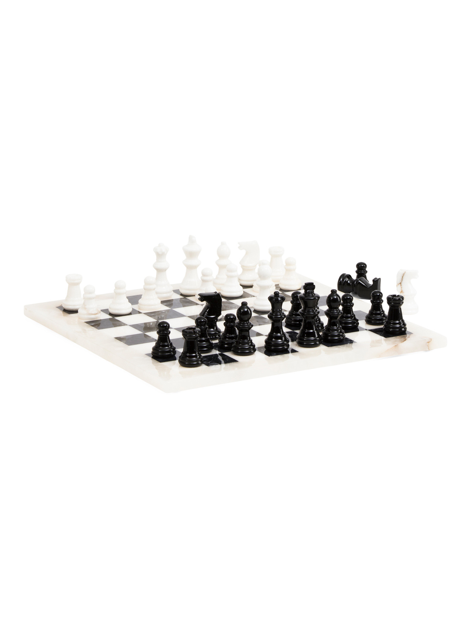 Made In Italy Alabaster Chess Set | TJ Maxx