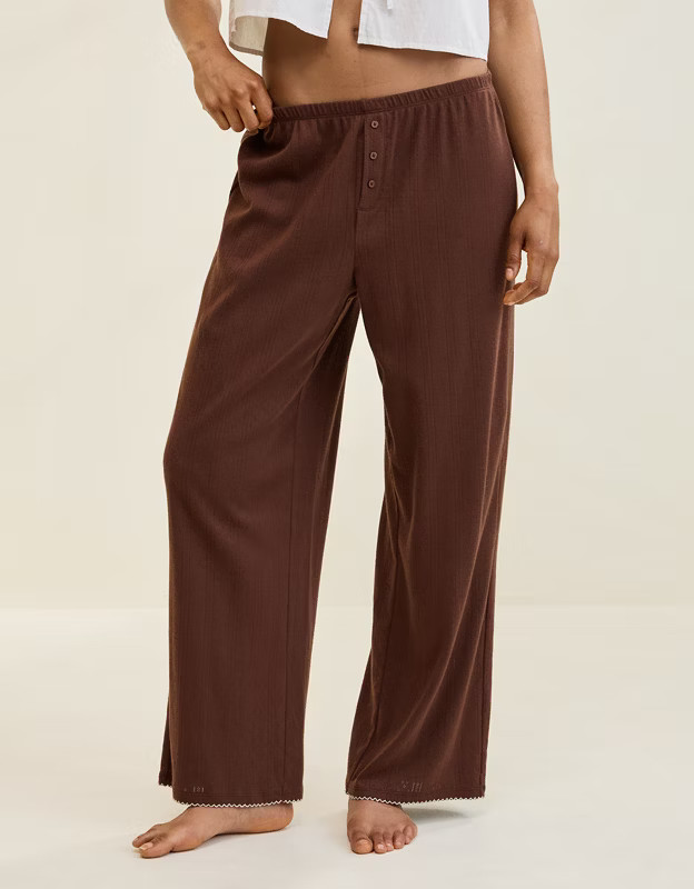 Aerie Off-Duty Pointelle Trouser PJ | Aerie