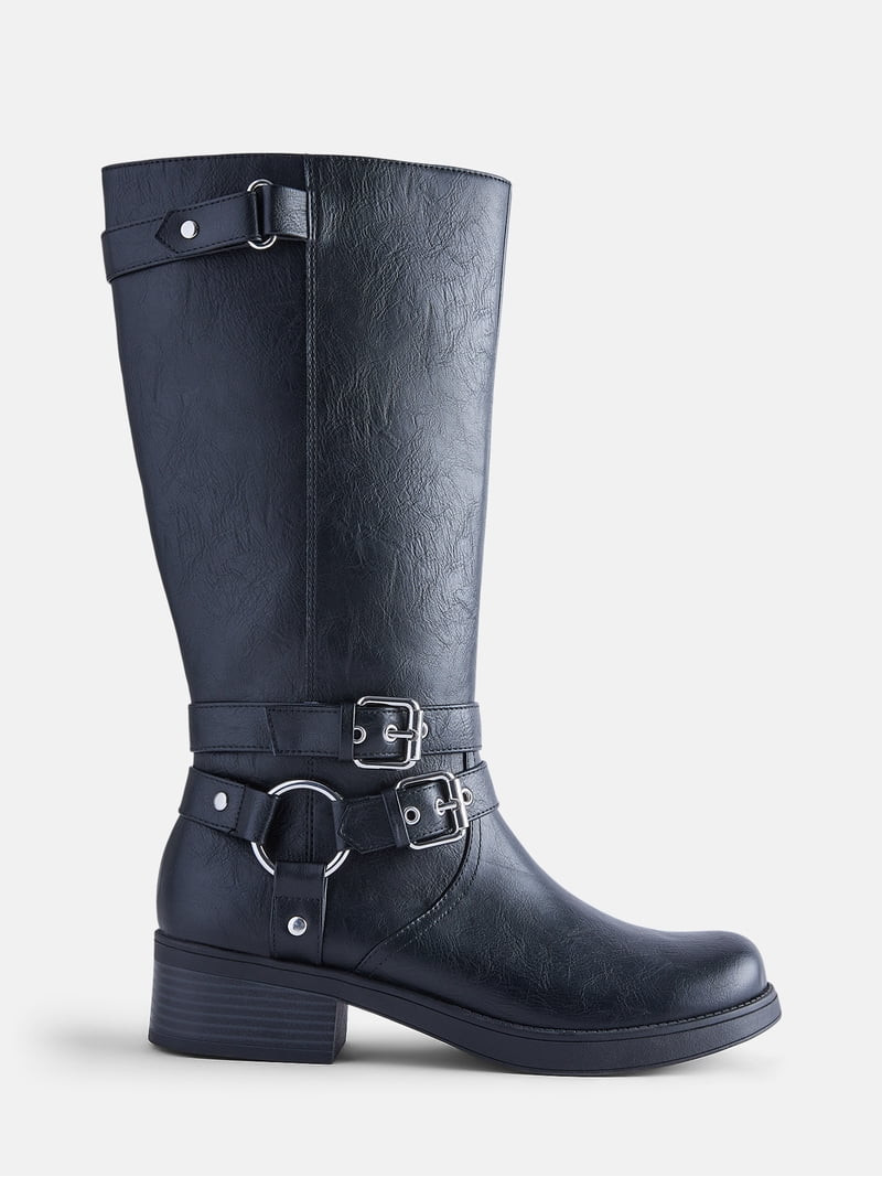 No Boundaries Women\u2019s Tall Moto Boots | Walmart (US)