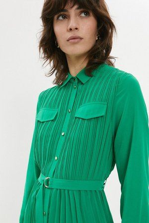 Pleated Midi Shirt Dress | Coast (UK)