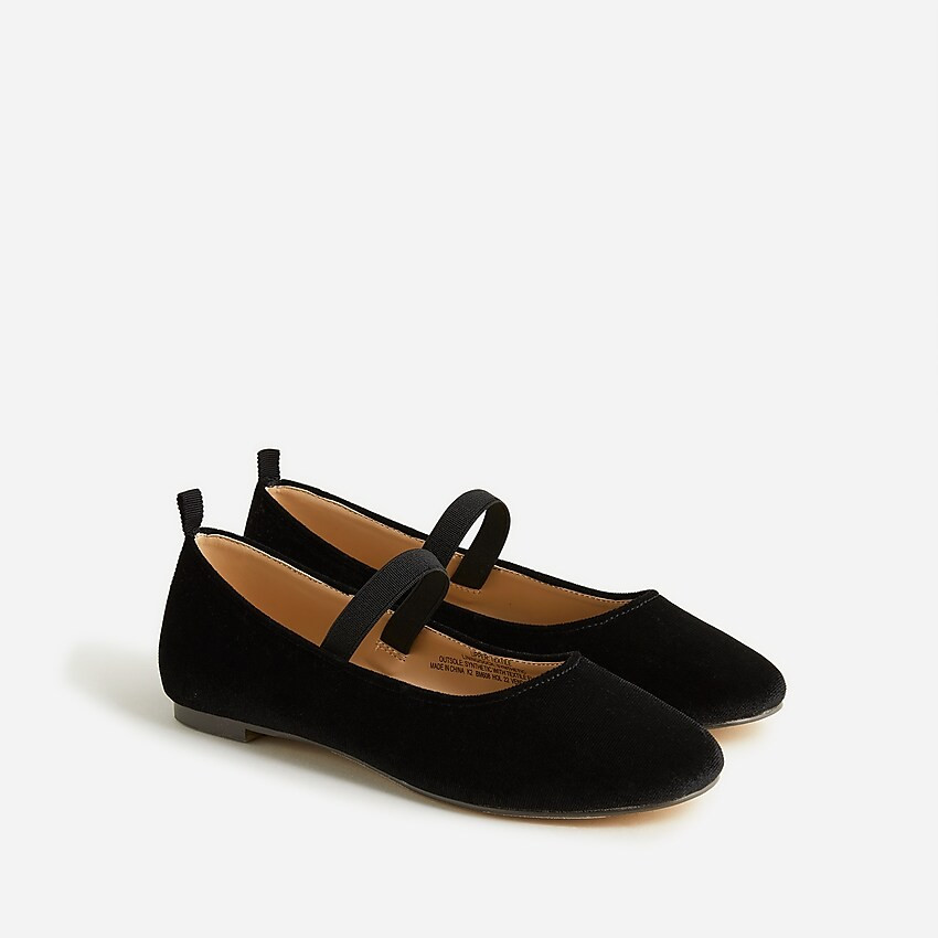 Girls' velvet ballet flats | J. Crew US