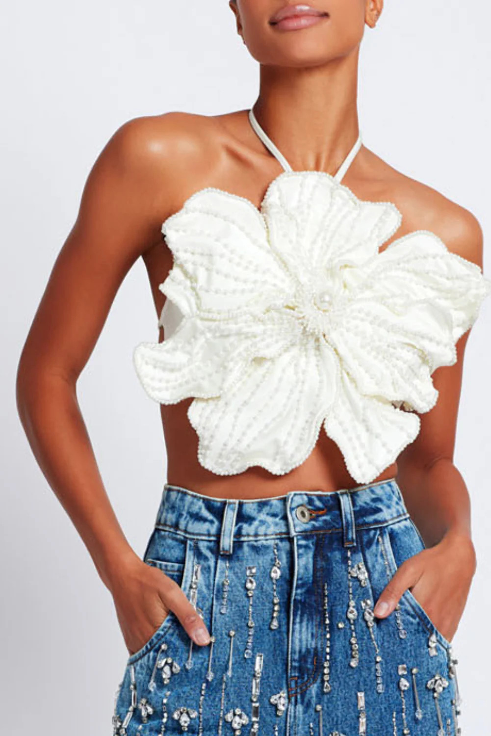 HAND-BEADED FLOWER TOP | PatBO