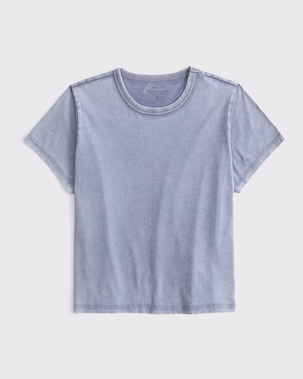Essential Polished Body-Skimming Tee | Abercrombie & Fitch (US)