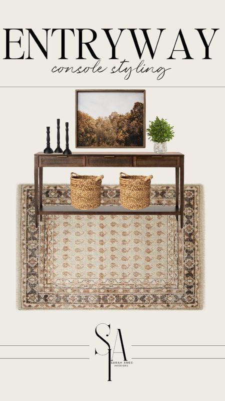 Entryway console table styling from Target!!

Vintage meets modern, transitional decor, woven baskets, wall art 

#LTKStyleTip #LTKFindsUnder100 #LTKHome