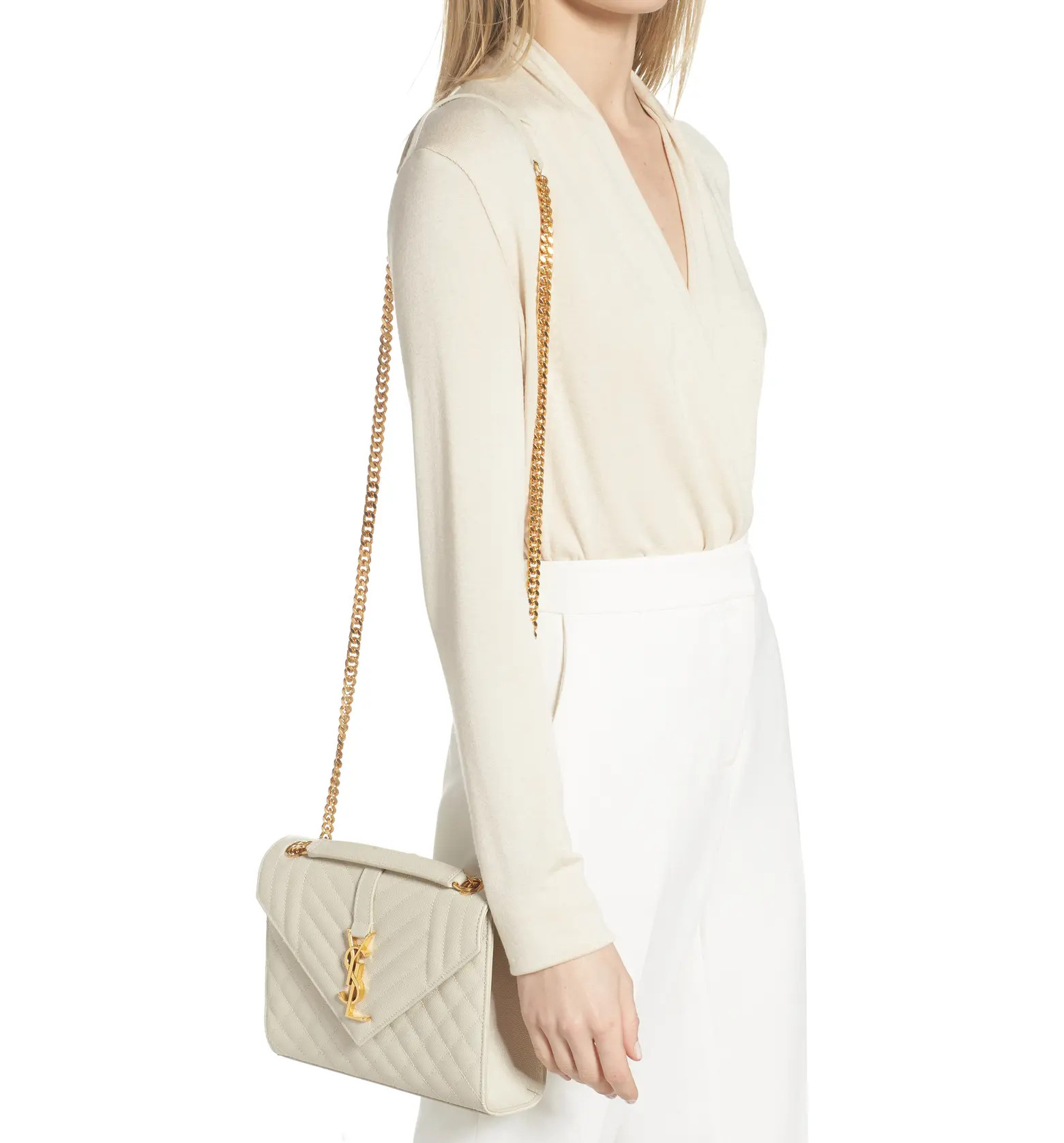 Medium Cassandra Quilted Leather Envelope Bag | Nordstrom