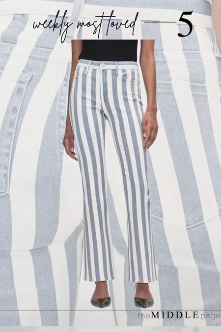 These fabulous striped jeans from Frame are back in the top 5! #jeans #sandals #summeroutfit

#LTKover40 #LTKstyletip #LTKworkwear