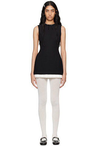 Black Slim-Fit Minidress | SSENSE