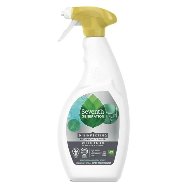 Seventh Generation Disinfectant Bathroom Multipurpose Cleaner Lemongrass Citrus, 26 fl oz - Walma... | Walmart (US)
