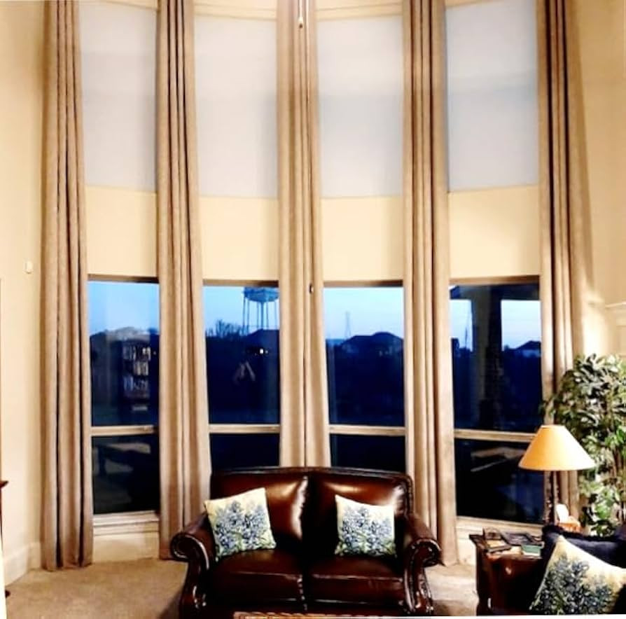 Ikiriska Blackout Extra Long Curtain. 12-24 ft Long Darkening Custom Made Drape (Shiny Gold, 50" ... | Amazon (US)