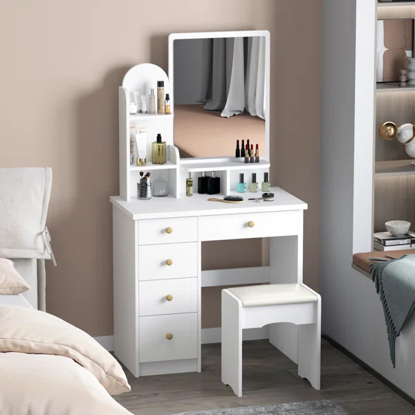Brough 31.5'' Wide Vanity with Mirror | Wayfair North America