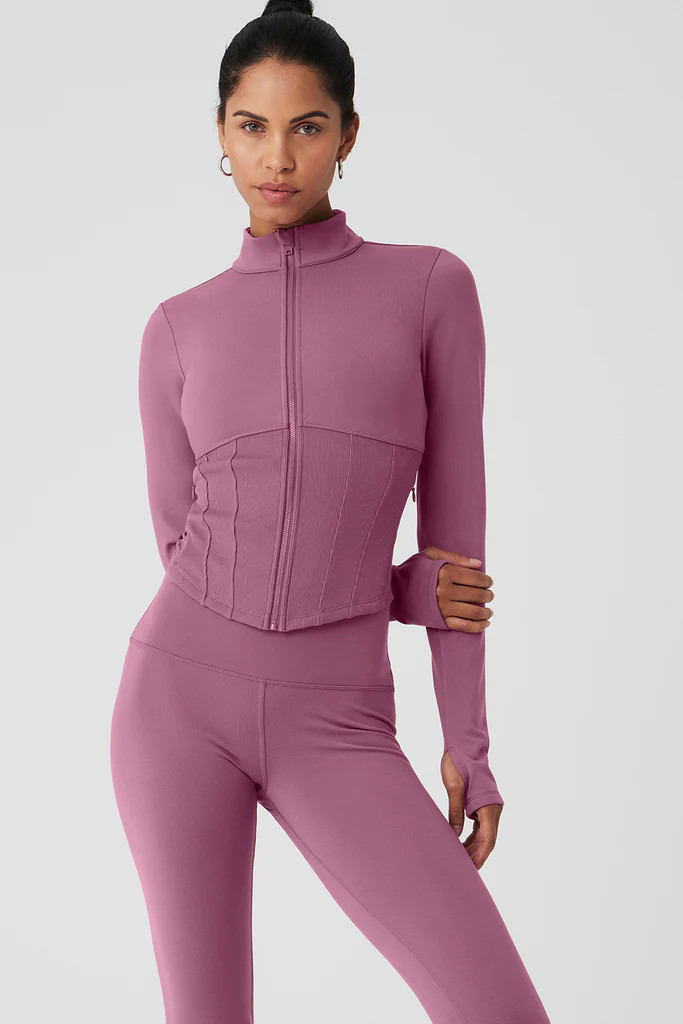 Airbrush Corset Full Zip Jacket | Alo Yoga (US)