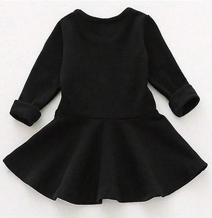 Girls' Baby Dress Infant Toddler Girl Ruffles Long Sleeves Cotton Dress | SHEIN