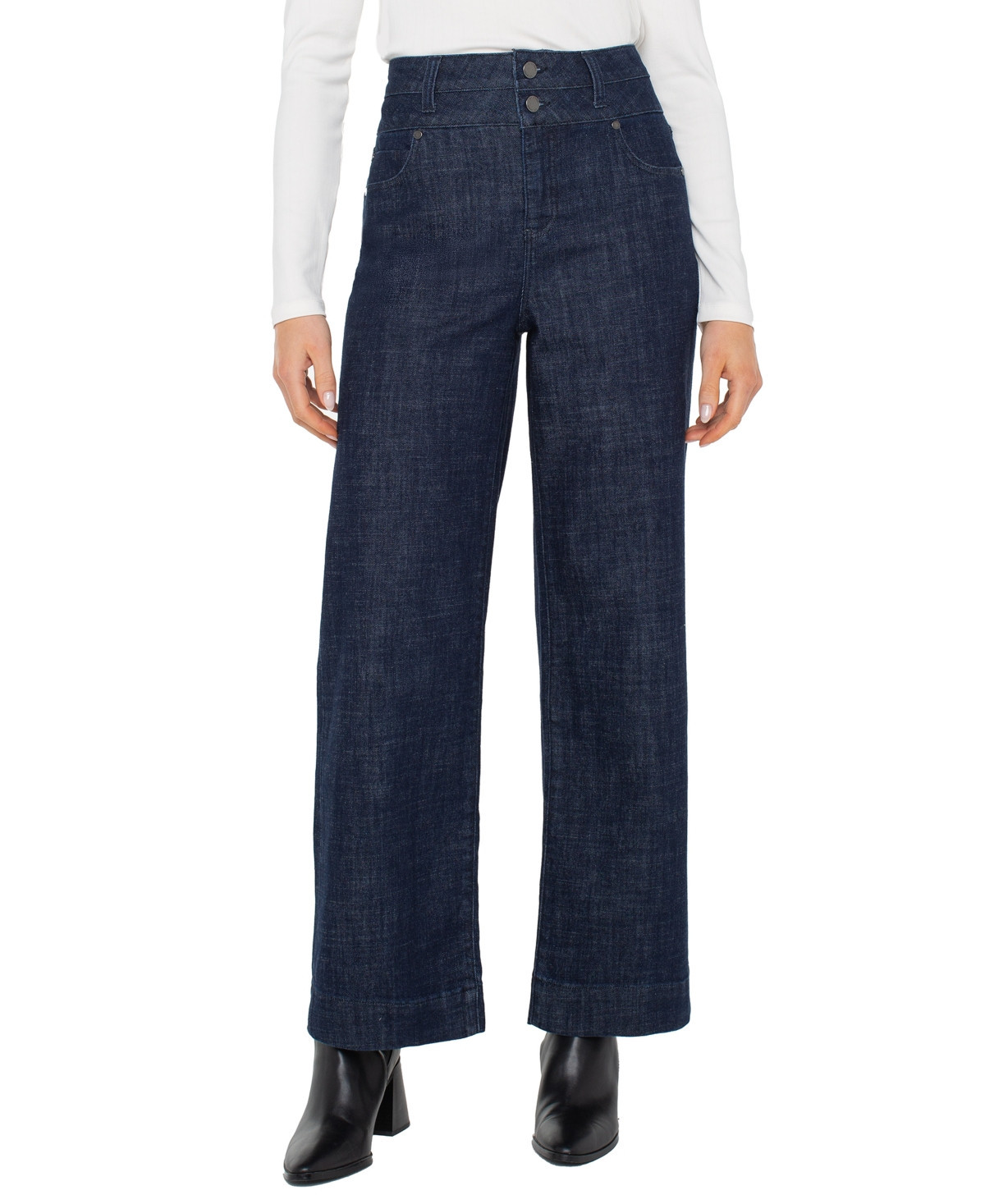 Liverpool Los Angeles Women's Stride High-Rise Wide Leg Jeans - Indigo Rinse | Macy's