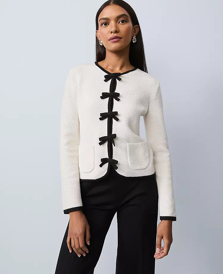 Bow Sweater Cardigan | Ann Taylor