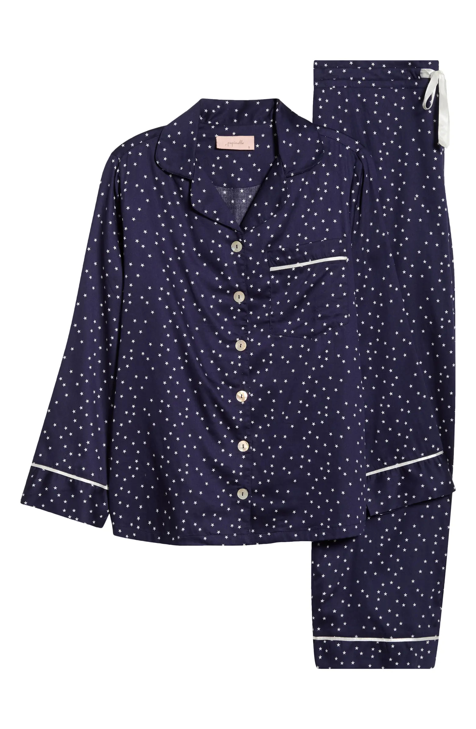 Stars Print Cotton Sateen Pajamas | Nordstrom