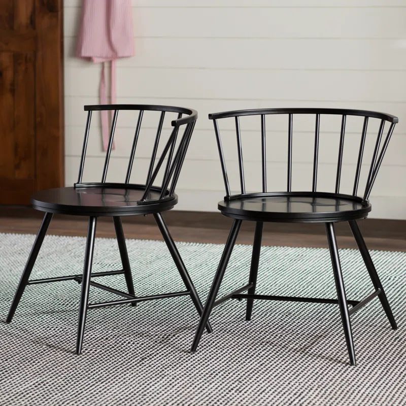 Vecchia Metal Slat Back Side Chair (Set of 2) | Wayfair North America