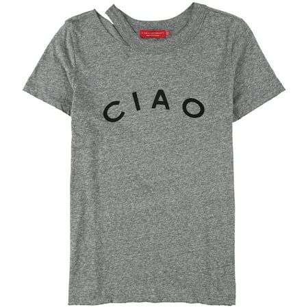 n:philanthropy Womens CIAO Graphic T-Shirt Grey Small | Walmart (US)