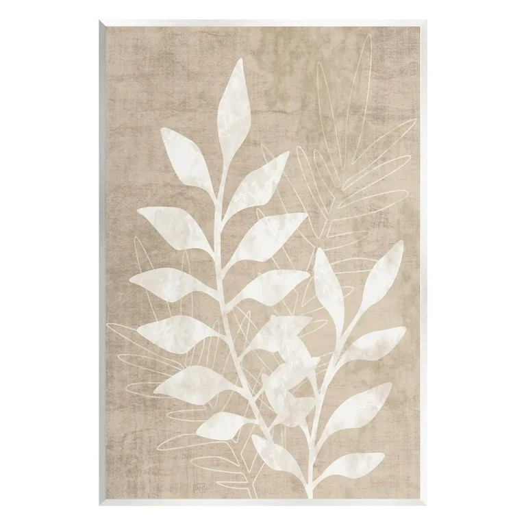 Stupell Industries Natural Neutral Botanical Leaves Graphic Art Unframed Art Print Wall Art, Desi... | Walmart (US)