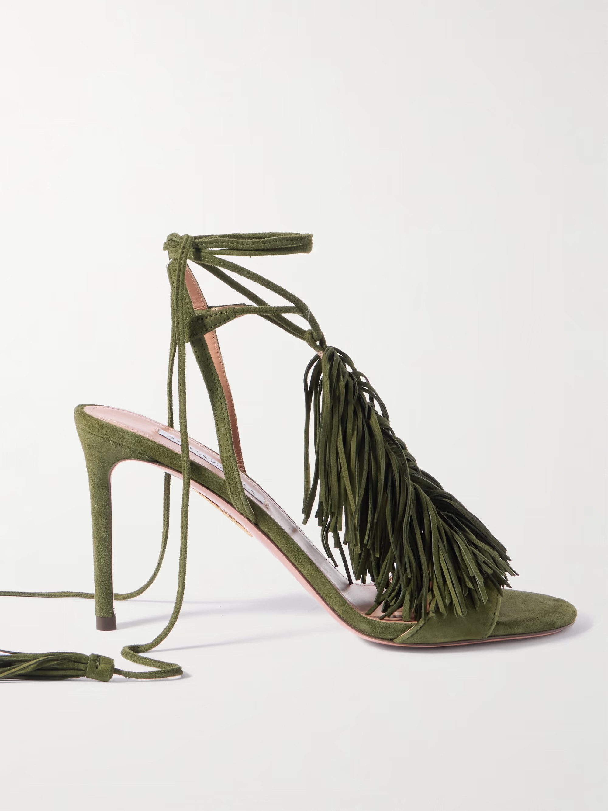 Gytane 85 fringed suede sandals | NET-A-PORTER (UK & EU)