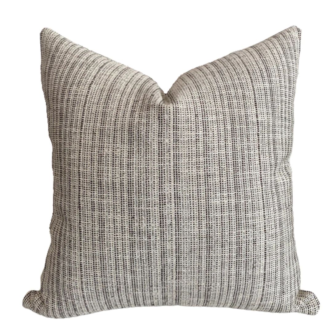 Textured Linen | Brown Pillow Cover | Hackner Home (US)