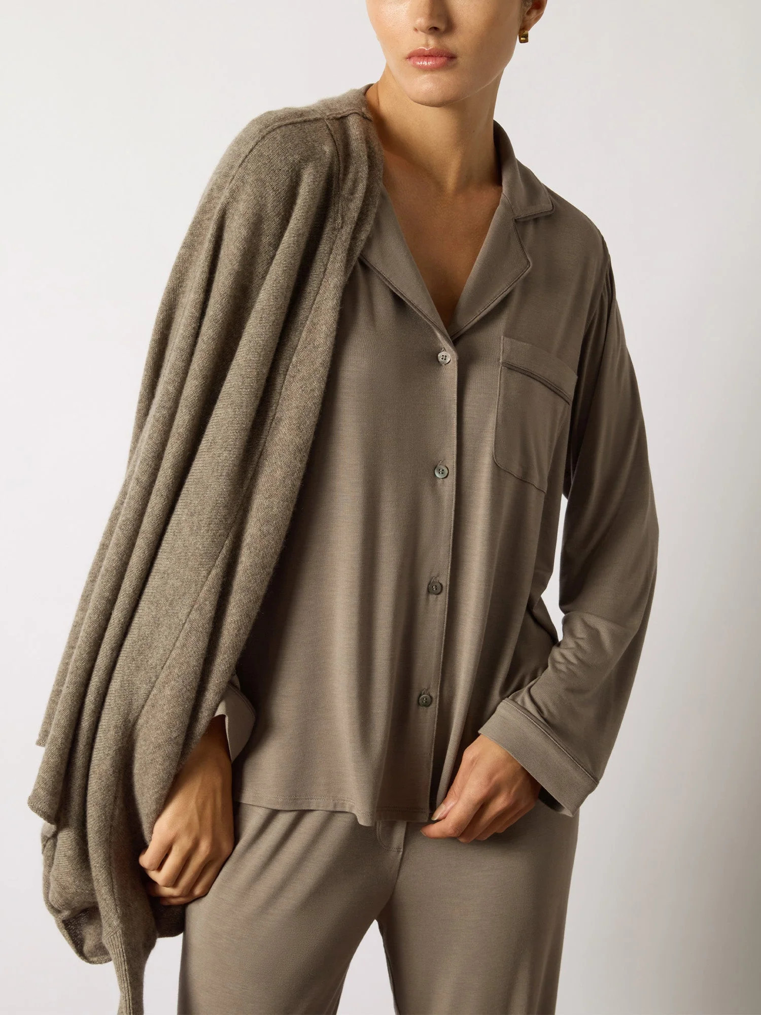 Women's Ayanna Pajama Set in Otter | Brochu Walker | Brochu Walker