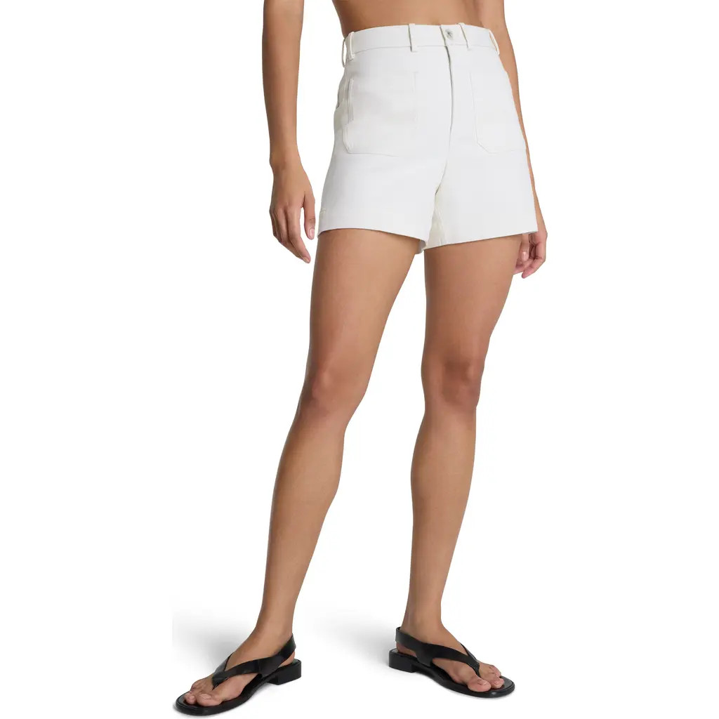 SPANX® SPANXsupersmooth™ 5-Inch Stretch Twill Shorts in Ivory at Nordstrom, Size Large | Nordstrom