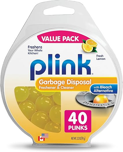 Plink Garbage Disposal Cleaner, Freshener & Odor Removing Balls, Easy to Use, Fresh Lemon Scent, ... | Amazon (US)